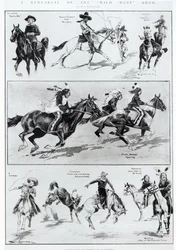 Una prova dello spettacolo del Wild West all