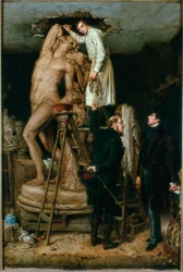John Graham Lough nel suo Studio, 1881