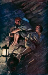 Illustrazione per Robinson Crusoe di Daniel Defoe
