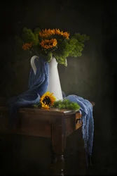 Natura morta di girasoli dall