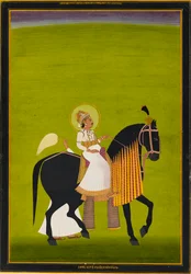 Maharaja Sawai Pratap Singh a cavallo