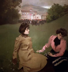 Caramelles (canzoni tipiche catalane) 1901, olio