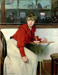 Ragazza in un bar