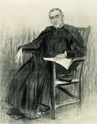 Ritratto del poeta catalano Jacint Verdaguer (1845-1902)