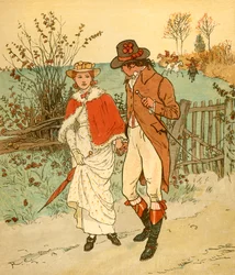 Due giovani amanti in un vicolo, c1880