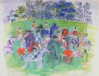 Alle corse, 1930-50 circa (gouache)