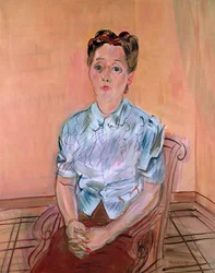 Berthe in camicetta di raso (olio su tela)