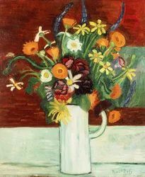 Bouquet di fiori in un vaso; Bouquet de Fleurs dans un Vase