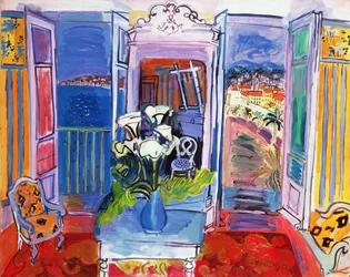 Interno con finestre aperte