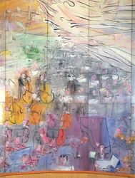 La Fee Electricite, particolare del lato sinistro raffigurante un