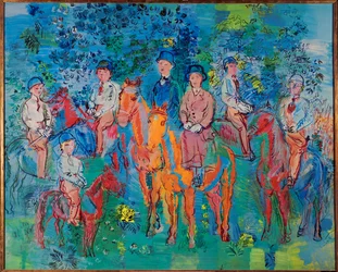 Les Cavaliers sous Bois (olio su tela)