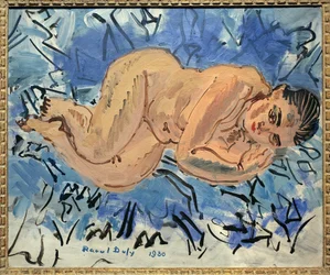 Nudo femminile. Dipinto di Raoul Dufy (1877-1953), olio su tela