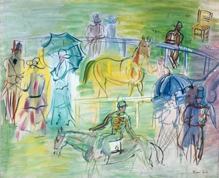 Paddock (olio su tela)