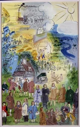 Pittura "La Fee Electricite" di Raoul Dufy (1877 - 1953)