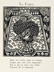 La carpa, illustrazione da "Il bestiario o la processione di Orfeo".