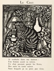 Il gatto, illustrazione da "Il bestiario o la processione di Orfeo".