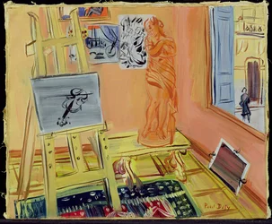 Lo studio, 1942 circa (olio su tela)