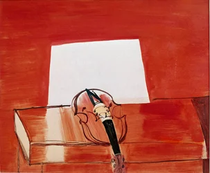 Il violino rosso (olio su tela)