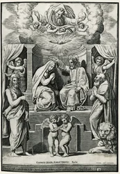 Incoronazione della Vergine alla presenza di san Giovanni Battista e san Girolamo
