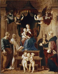 Vergine con quattro angeli e quattro