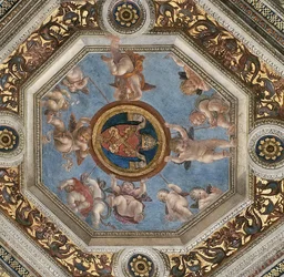 Soffitto. Affresco nella Stanza della Segnatura