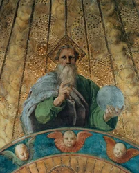 Disputa. Dettaglio: Dio Padre. Affresco nella Stanza della Segnatura