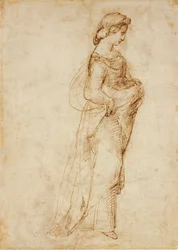 Figura femminile che cammina verso destra, c1500-1520