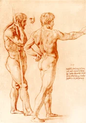 Studio di nudi di due guerrieri