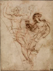 Psiche presenta a Venere il vaso di Proserpina, inizio 16° secolo