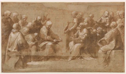Studio per La disputa del Sacramento, 1508-1510