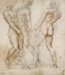 Tre portatori nudi (studio per la sepoltura)