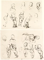 Vari disegni per Madonna in campagna