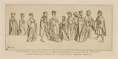 XIV secolo - re, regine e persone a corte in Francia