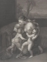 Carità con tre bambini piccoli, 1795