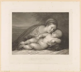 Maria con Bambino dormiente nel paesaggio
