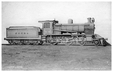 Locomotiva a vapore 4-4-0 tender, costruita da Kerr, Stuart and Co, inizio XX secolo