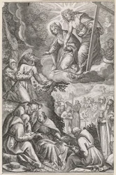 Cristo e la Vergine Maria appaiono a San Francesco e al suo ordine