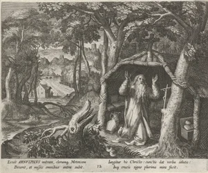 San Arnoldo di Metz come eremita