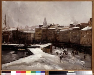 Quai du port, Marsiglia, sotto la neve