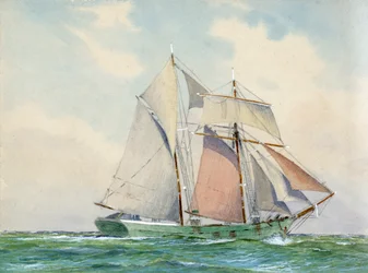 Goelette (gouache on paper)