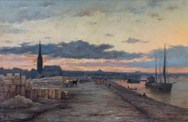 Dipinto a olio, Eglise Saint-Pierre-aux-Liens, La cale aux pierre, Bernard Bonnefon, 2013 (foto)