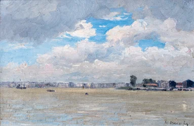 Veduta del porto di Bordeaux (olio su tela)