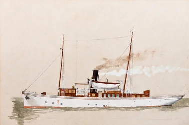Yacht (gouache su carta)