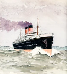 liner (Guazzo e inchiostro su carta).