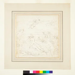 Apollo, Anfitrite e divinità marine che portano offerte