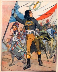 Prima campagna italiana: Napoleone Bonaparte (1769-1821) alla battaglia del ponte di Arcole, novembre 1796, tratto da 