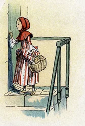 "Cappuccetto Rosso" dalle fiabe di Charles Perrault (illustrazione) circa 1920