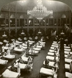 Interno del comodo ospedale a Brighton, Sussex, Prima Guerra Mondiale, 1914-1918