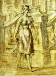 Signora a passeggio: Un doppio dipinto