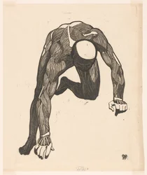 Studio anatomico dei muscoli del collo, del braccio e della gamba di un uomo